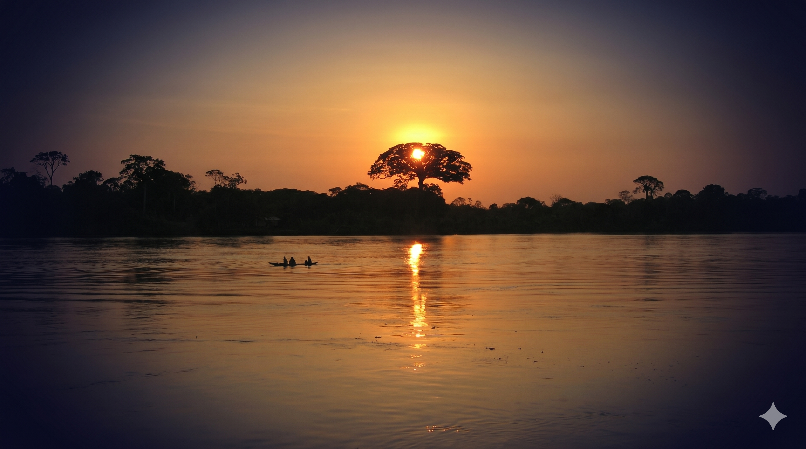 Atardecer en el río Putumayo